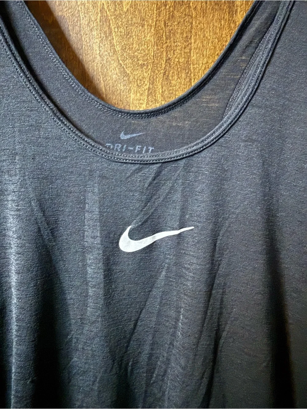 Nike Black Women's Dri-FIT Tank with White Swoosh
